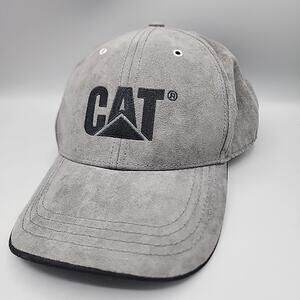 CAT Caterpillar Gray Microsuede Adjustable Ball Cap Adjustable